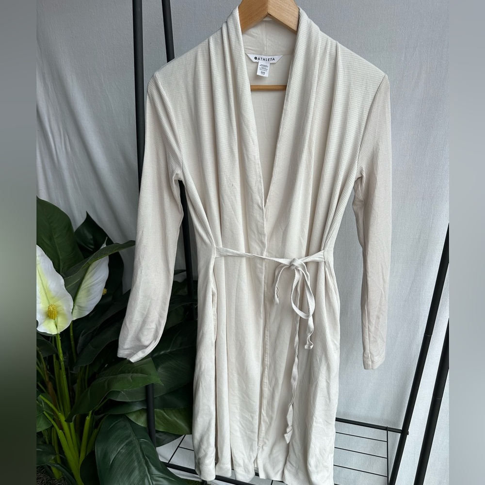 Athleta Cream Wind Down Sleep Robe / Oversized XXS